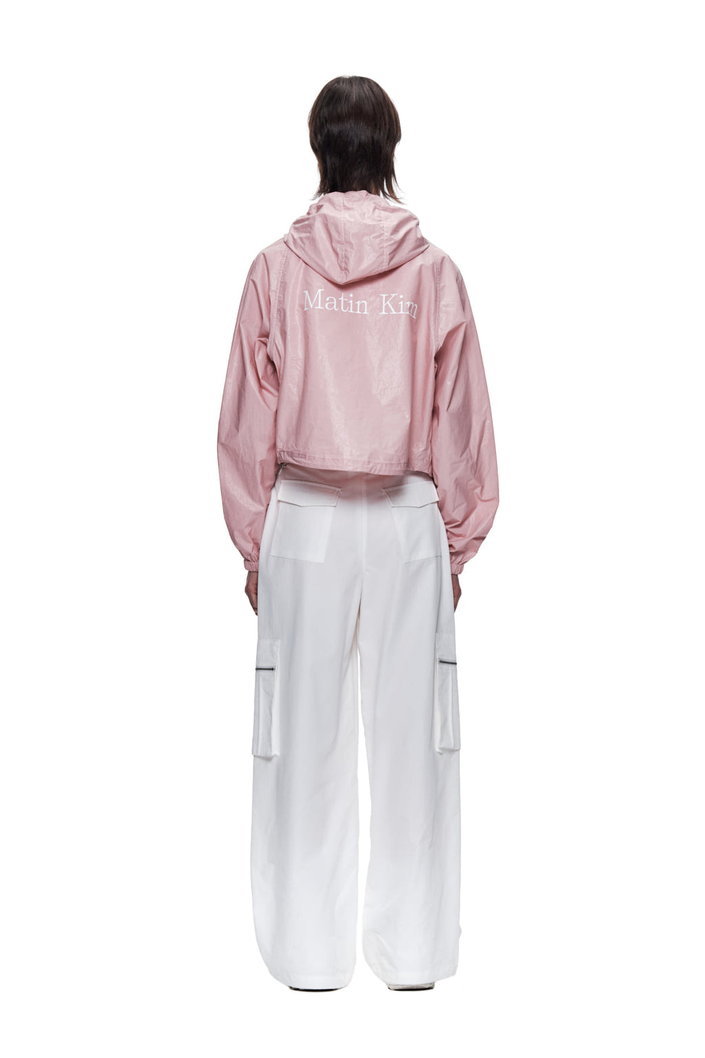 Matin Kim - Matin Crop Hoody Coating Jumper (Pink) product image 7 | TRAB K-Fashion Australia