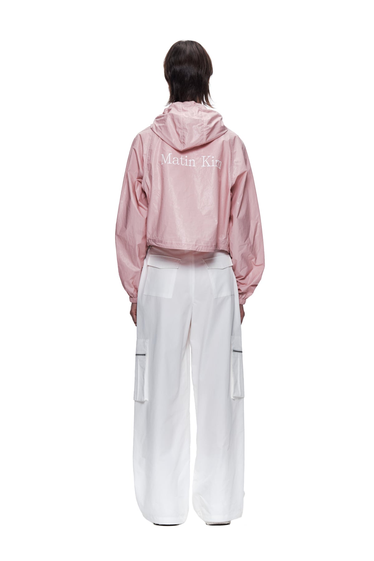 Matin Kim - Matin Crop Hoody Coating Jumper (Pink) product image 7 | TRAB K-Fashion Australia