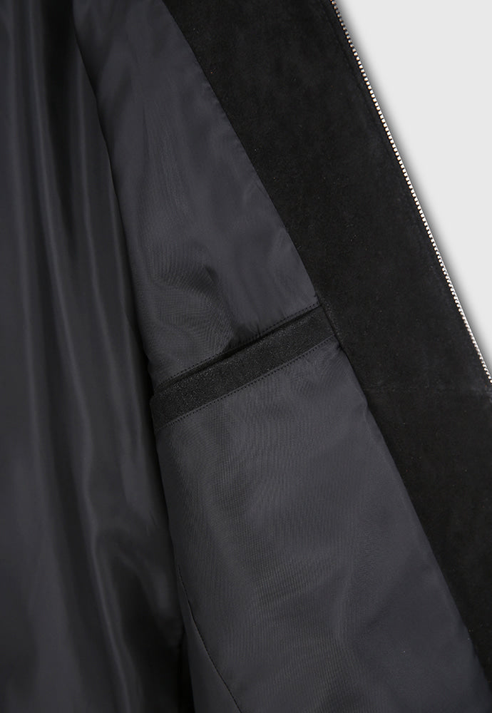 Tonywack - Suede Zippered Blouson Jacket (Black) product image 12 | TRAB K-Fashion Australia