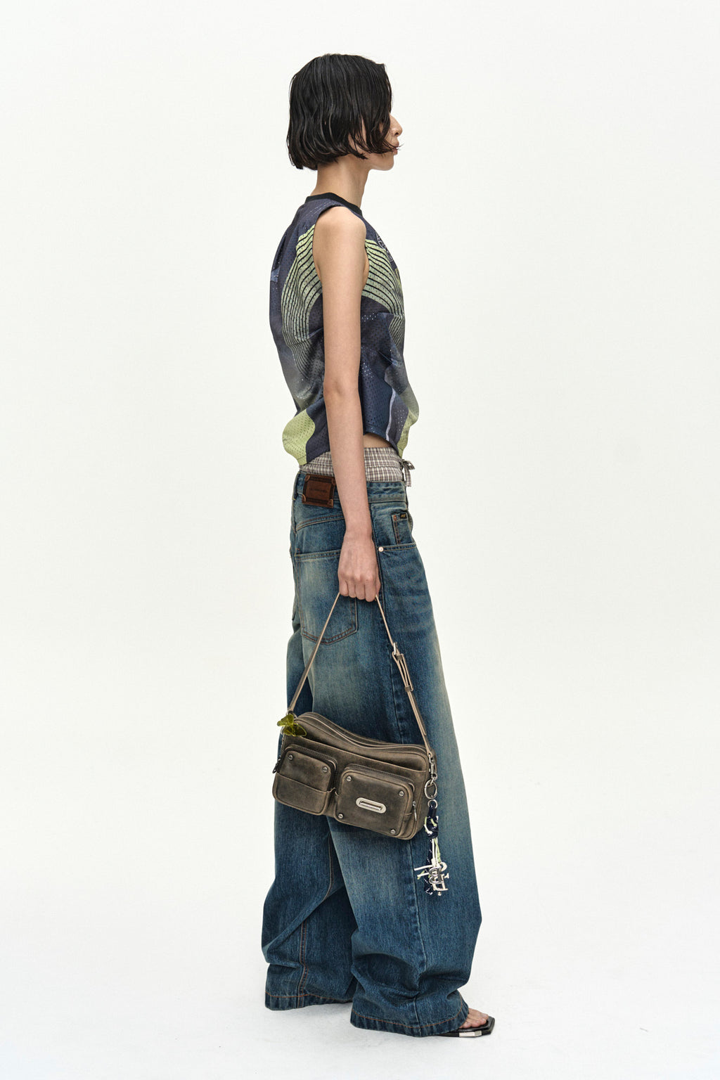 Andersson Bell - Unisex Trunk Layered Wide-Leg Jeans (Blue) product image 9 | TRAB K-Fashion Australia