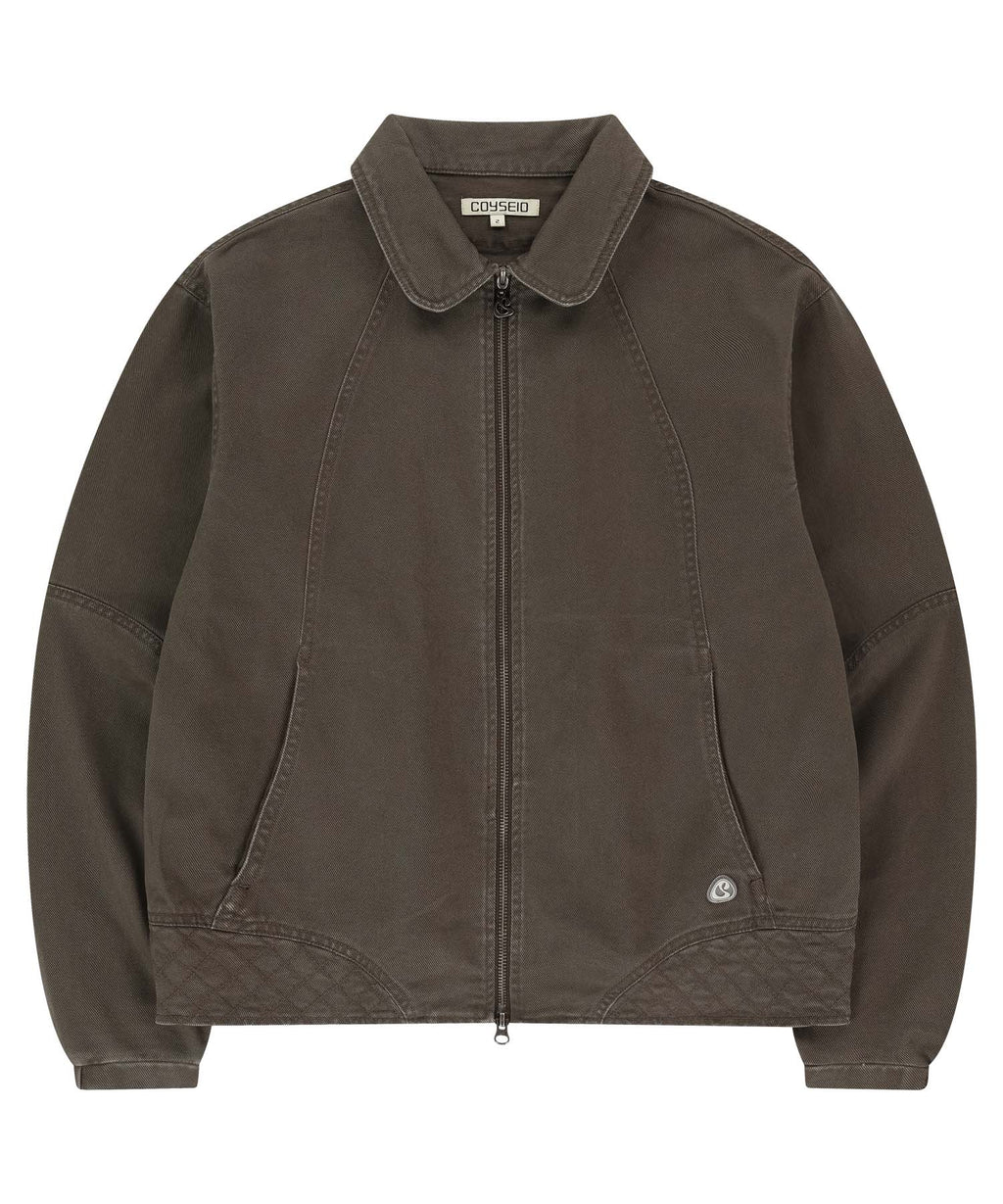 Coyseio - Round Collar Stitch Jacket Cocoa product image 1 | TRAB K-Fashion Australia