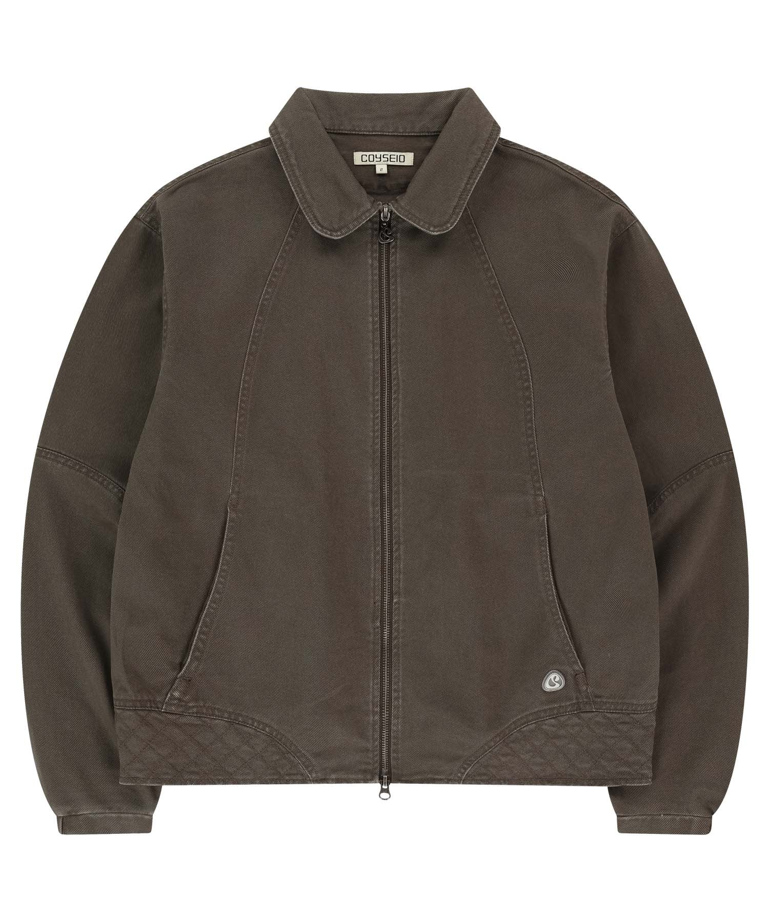 Coyseio - Round Collar Stitch Jacket Cocoa product image 1 | TRAB K-Fashion Australia