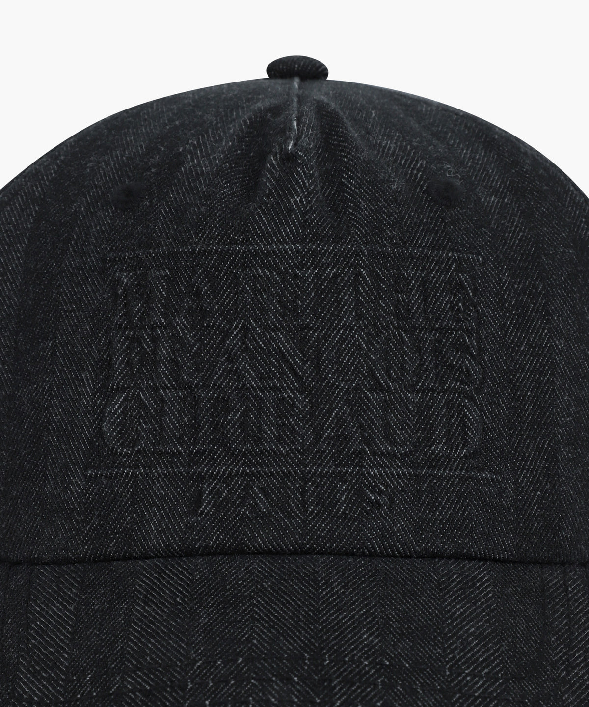 Marithe & Francois Girbaud - Embo Classic Logo 5-panel Herringbone Denim Cap (Washed Black) product image 3 | TRAB K-Fashion Australia
