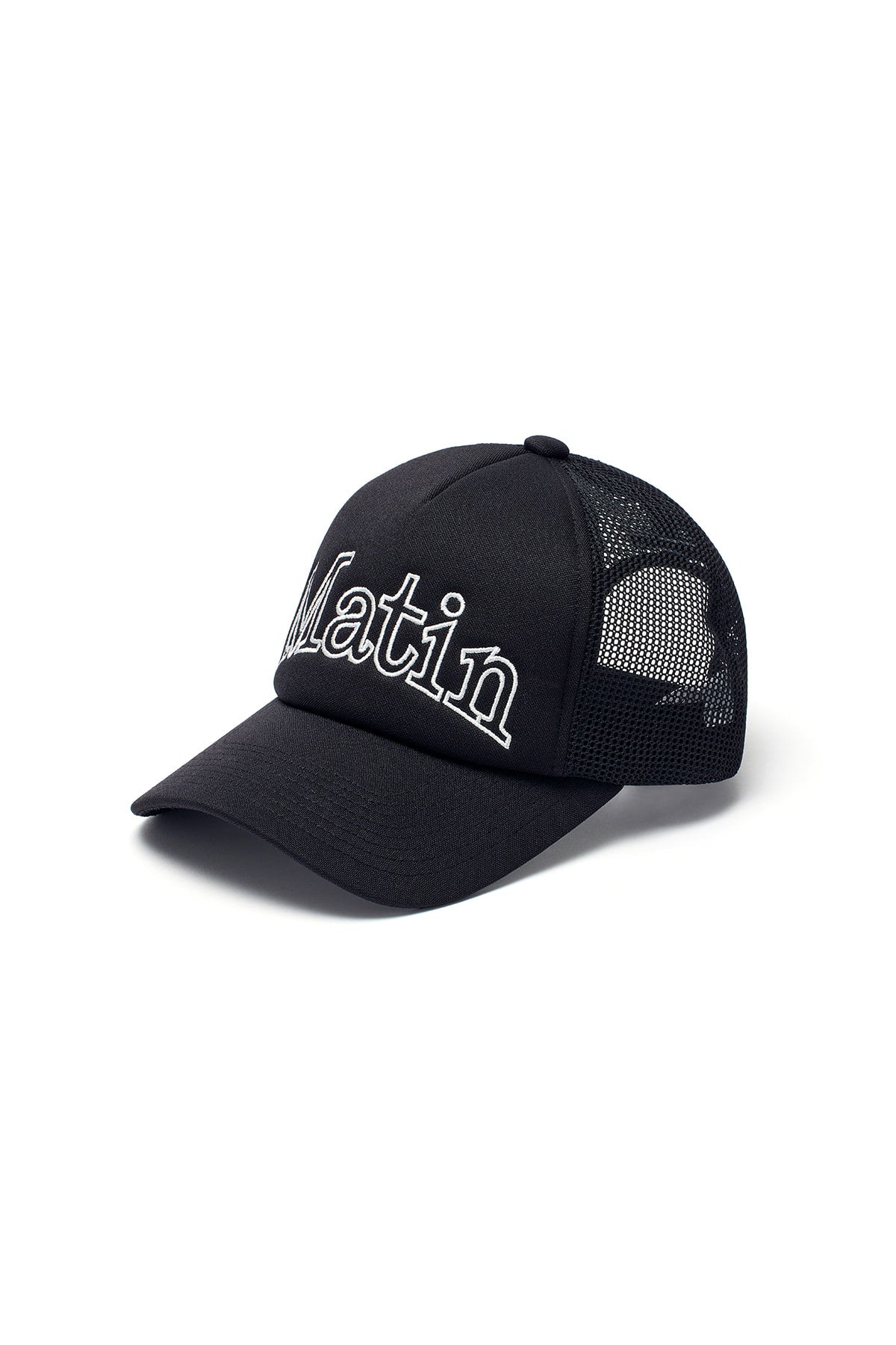 Matin Kim - Matin Mesh Trucker Ball Cap (Black) product image 5 | TRAB K-Fashion Australia