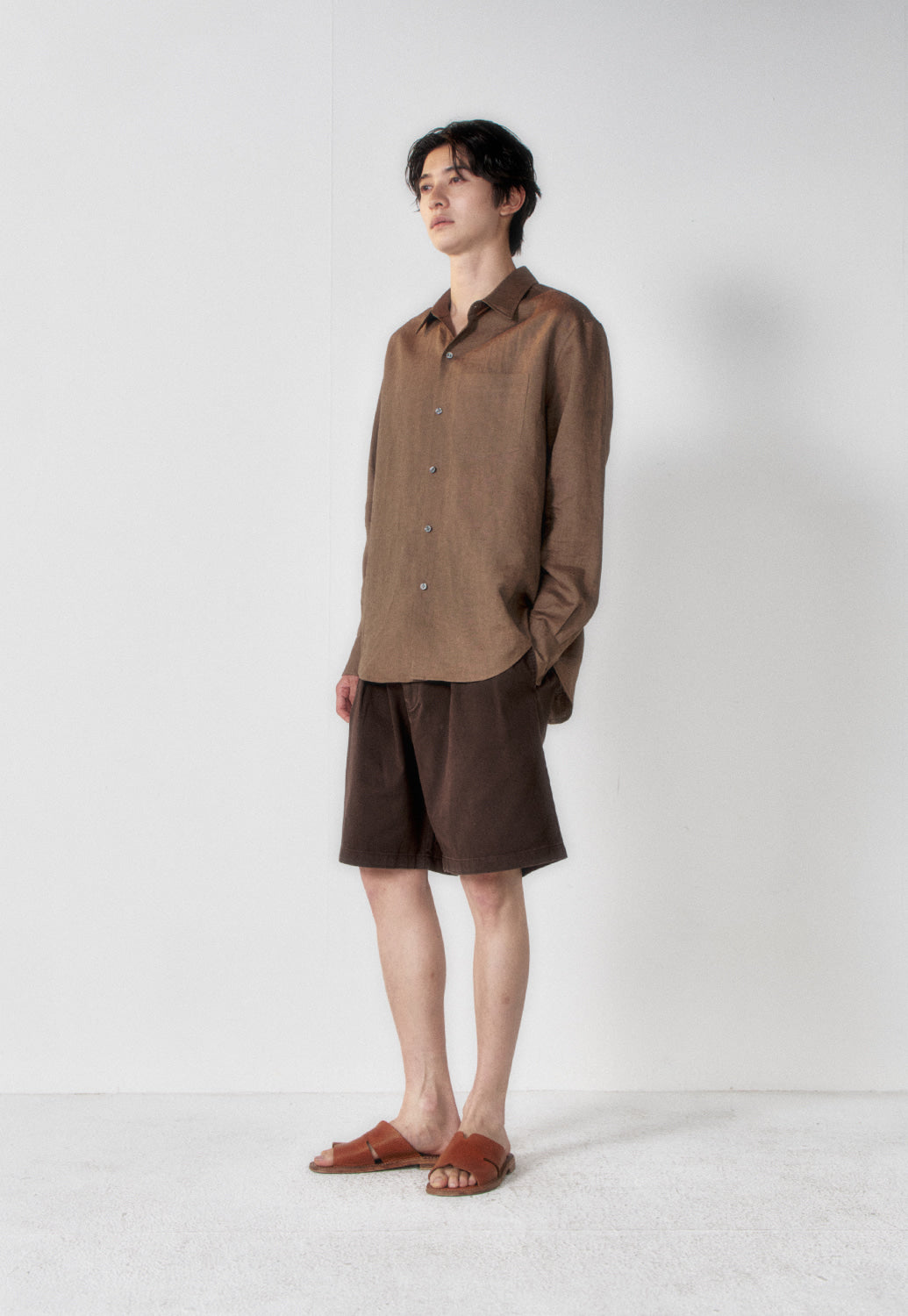 Art if acts - Washed Chino Shorts (Old Brown) product image 4 | TRAB K-Fashion Australia