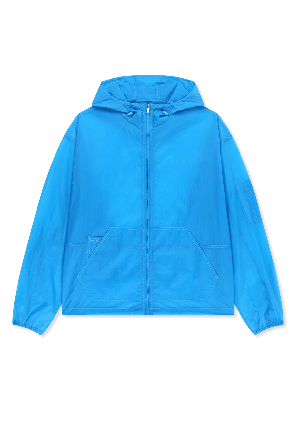 Matin Kim - Back Logo Hoody Windbreaker (Blue) product image 1 | TRAB K-Fashion Australia