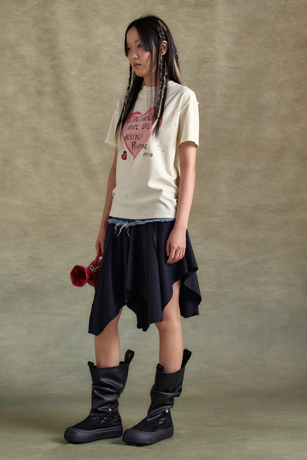 Andersson Bell - Unisex Heart Message T-Shirt (Ecru) product image 7 | TRAB K-Fashion Australia