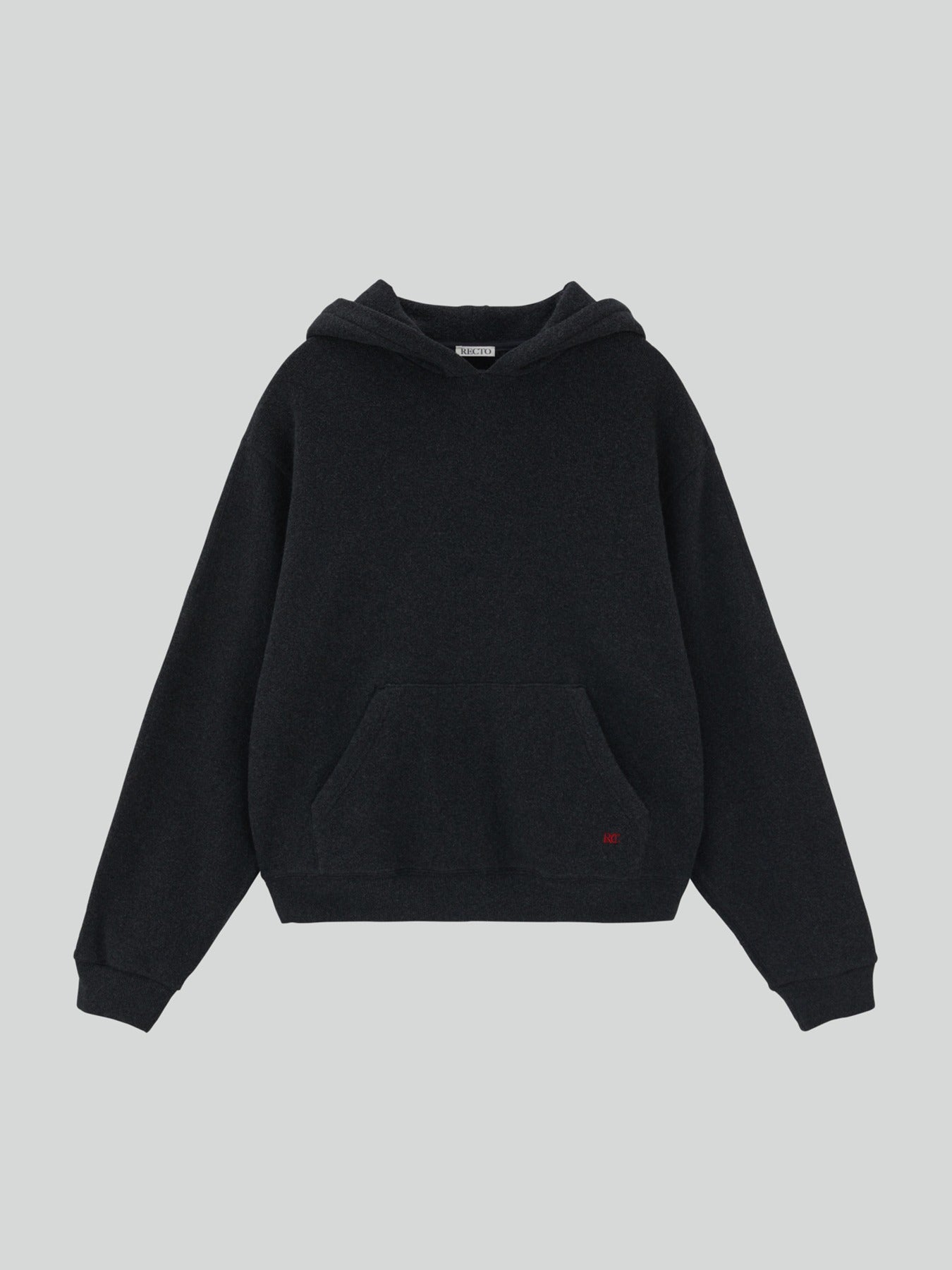 Recto - Rc Embroidered Hoodie (Charcoal Grey) product image 1 | TRAB K-Fashion Australia