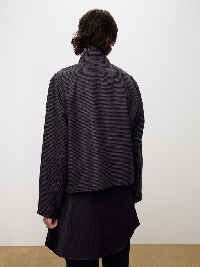 Tonywack - Brushed Stripe Full Zip Jumper (Purple Multi Stripe) product image 5 | TRAB K-Fashion Australia