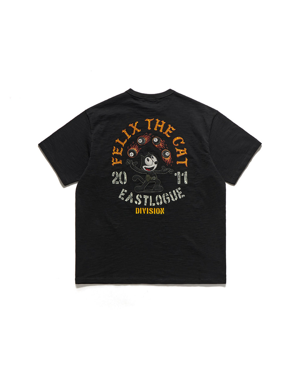 Eastlogue - Felix 8-ball Juggle Embroidered T-shirts (Black) product image 1 | TRAB K-Fashion Australia