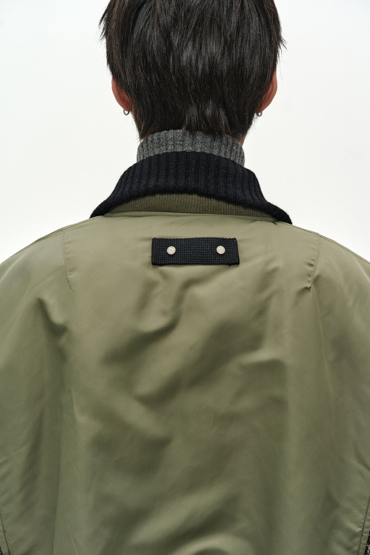 Andersson Bell - Unisex Deconstructed Layered Bomber Coat (Sage) product image 10 | TRAB K-Fashion Australia