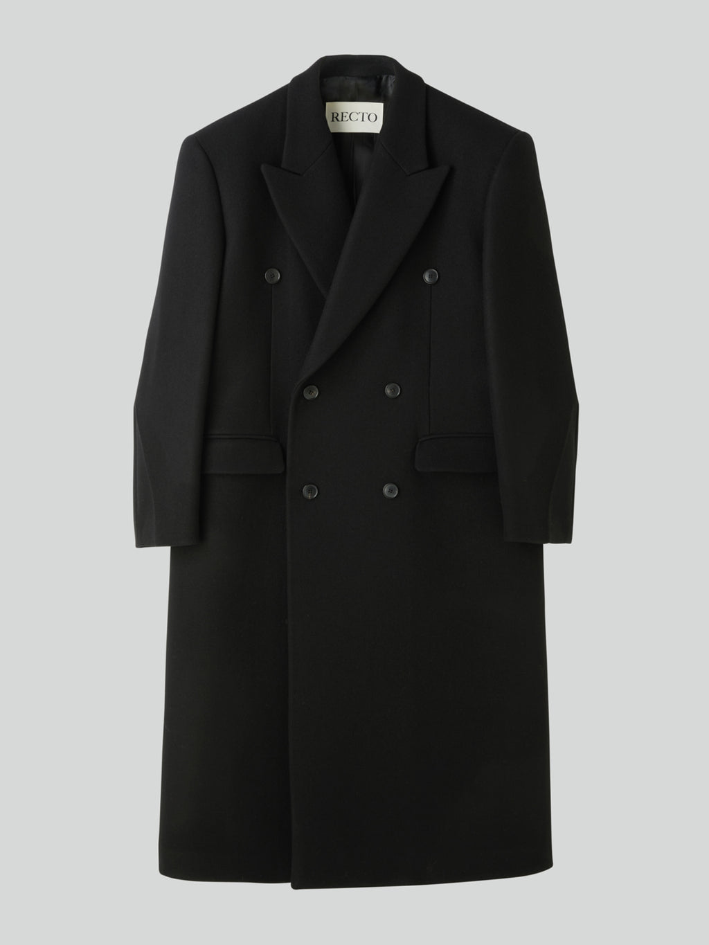 Recto - Classic Tailored Double Breasted Coat (Black) product image 7 | TRAB K-Fashion Australia