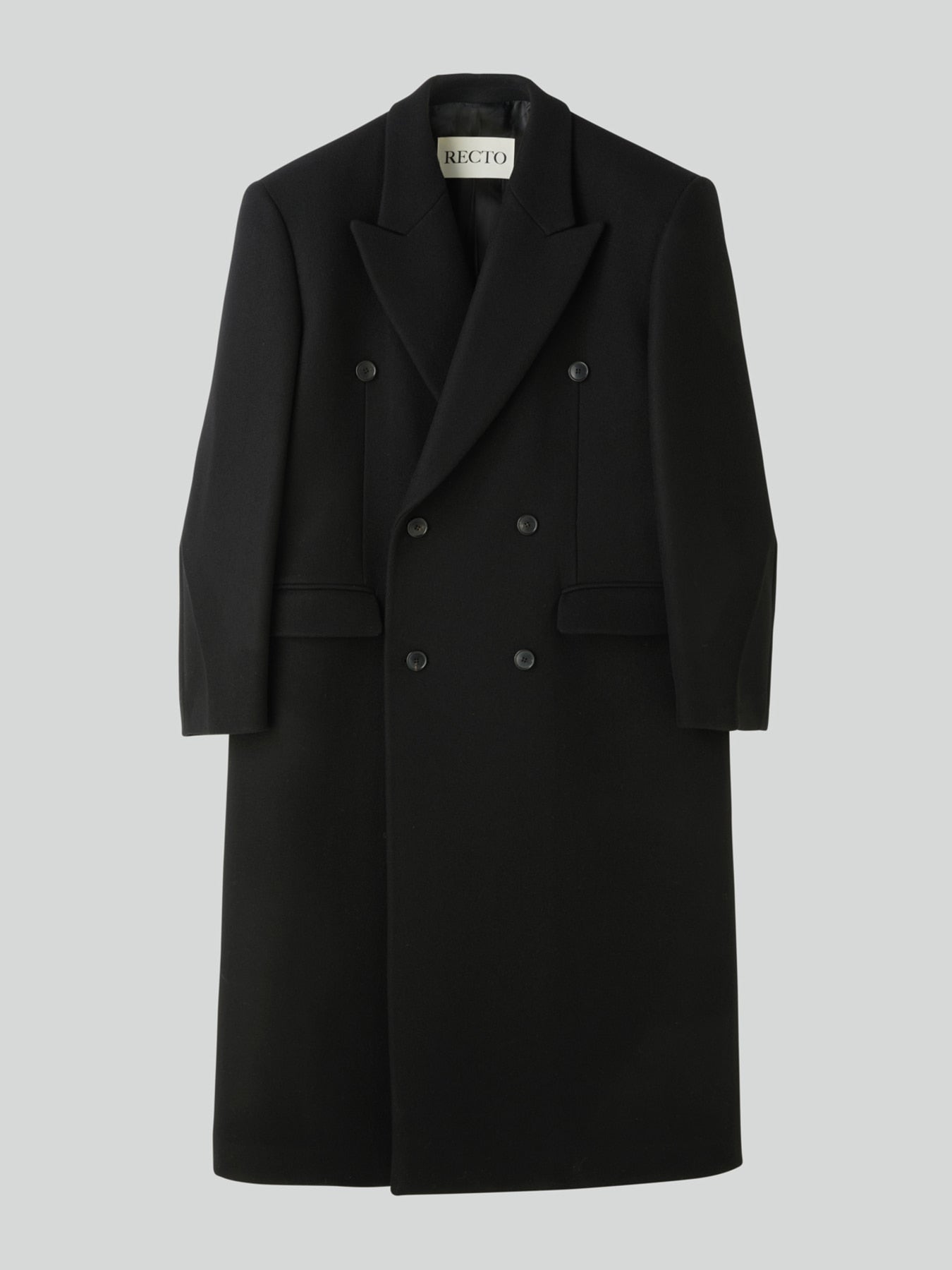 Recto - Classic Tailored Double Breasted Coat (Black) product image 7 | TRAB K-Fashion Australia