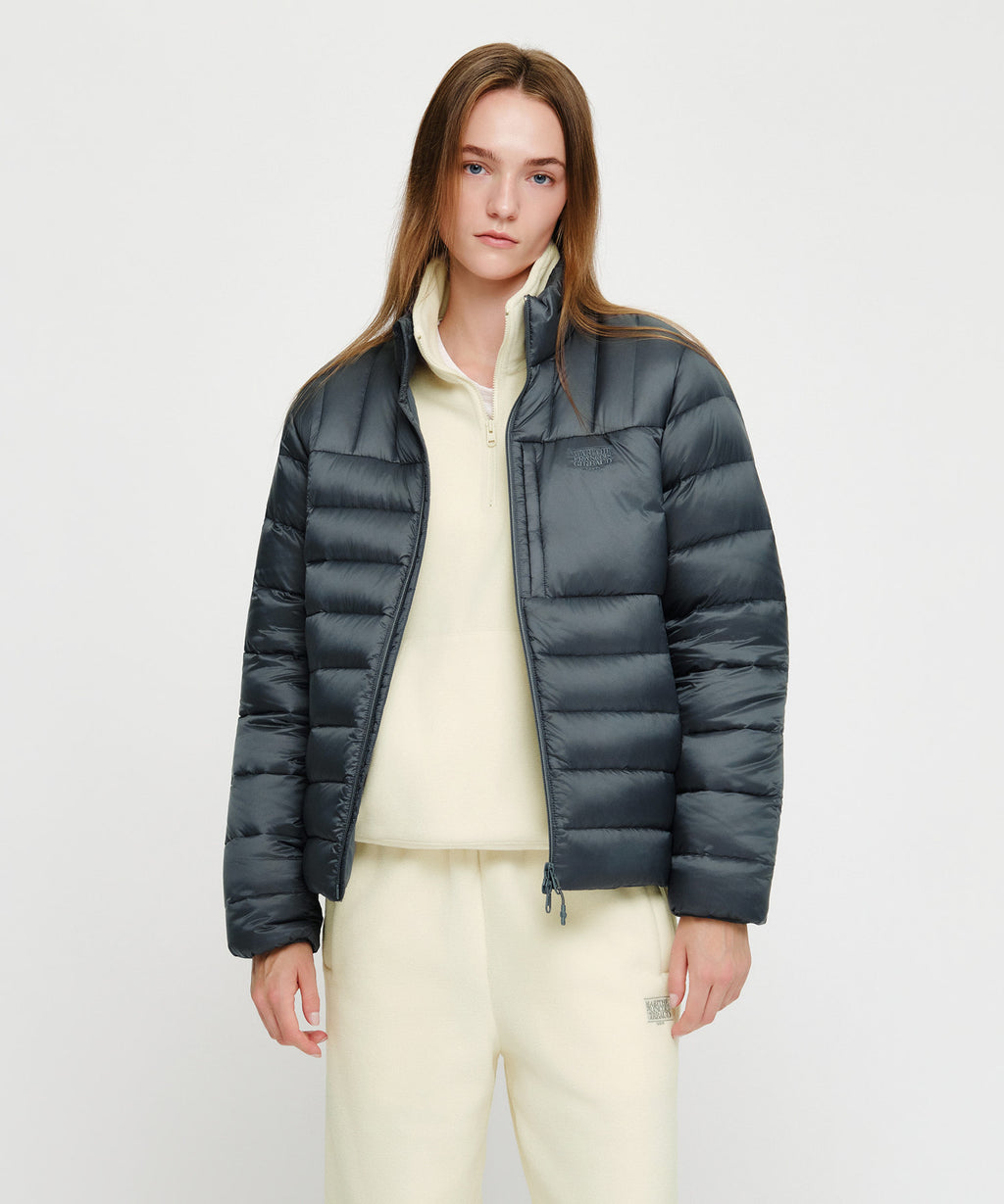 Marithe & Francois Girbaud - High Neck Lightweight Down Jacket (Cool Gray) product image 1 | TRAB K-Fashion Australia
