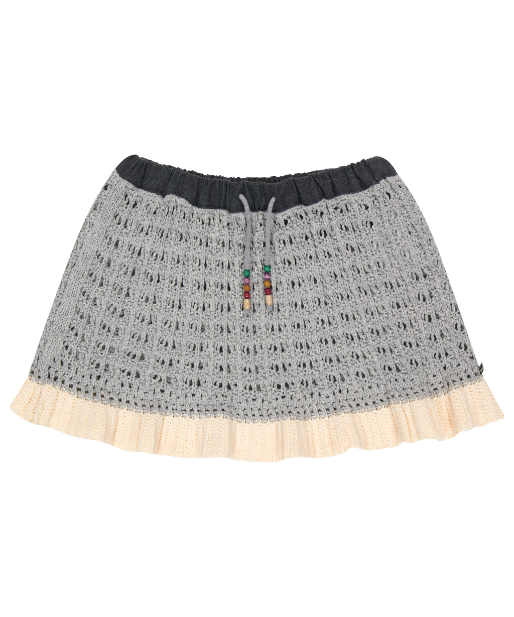 Coyseio - Layered Knit Skirt (Melange Grey) product image 1 | TRAB K-Fashion Australia