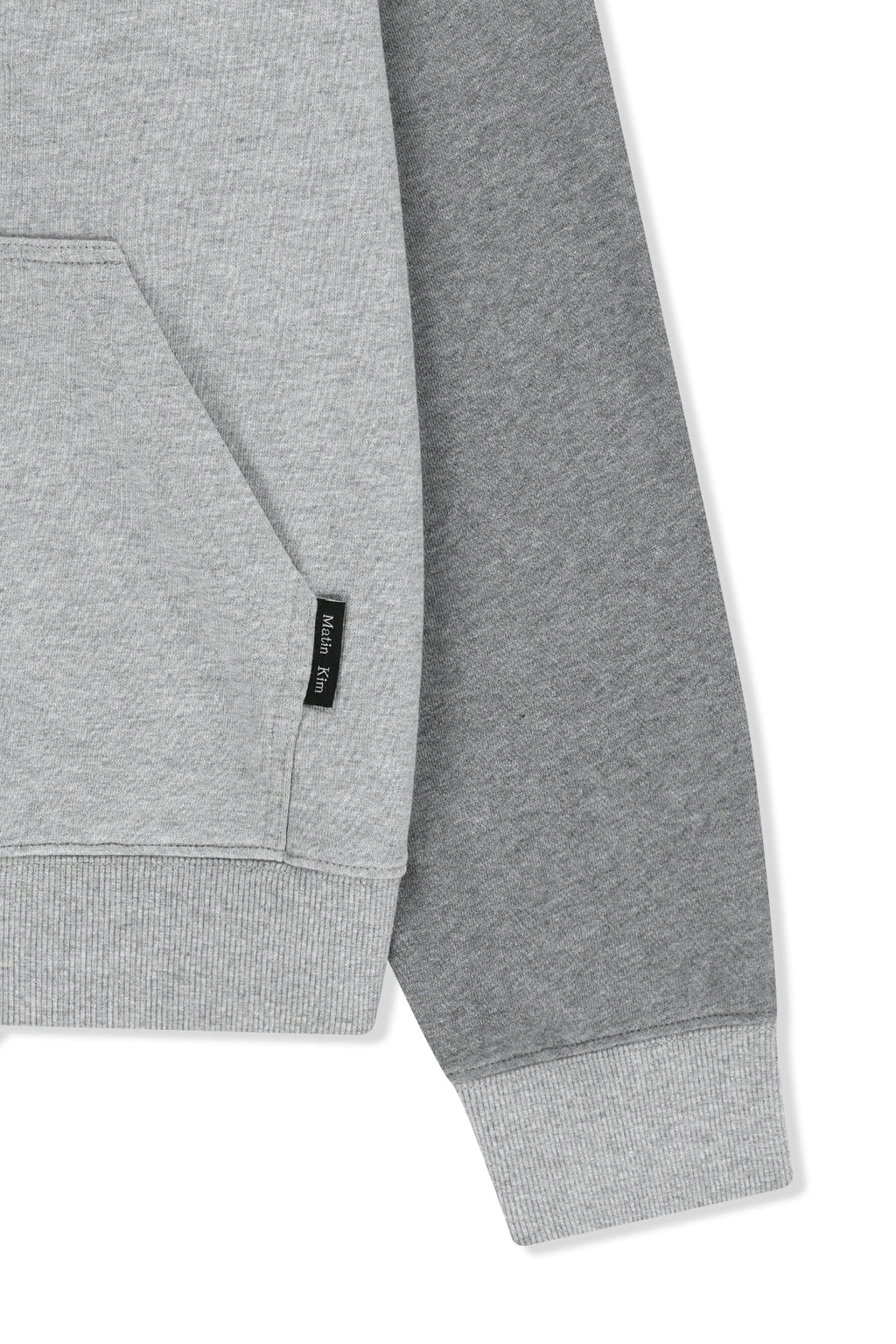 Matin Kim - Color Block Logo Hoody Top (Grey) product image 4 | TRAB K-Fashion Australia