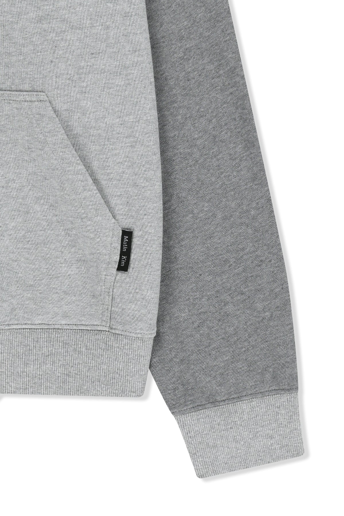 Matin Kim - Color Block Logo Hoody Top (Grey) product image 4 | TRAB K-Fashion Australia