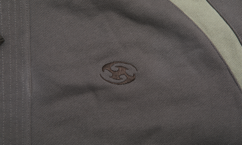 San San Gear - Oblique Hoodie Zip-Up (Ash Brown) product image 10 | TRAB K-Fashion Australia