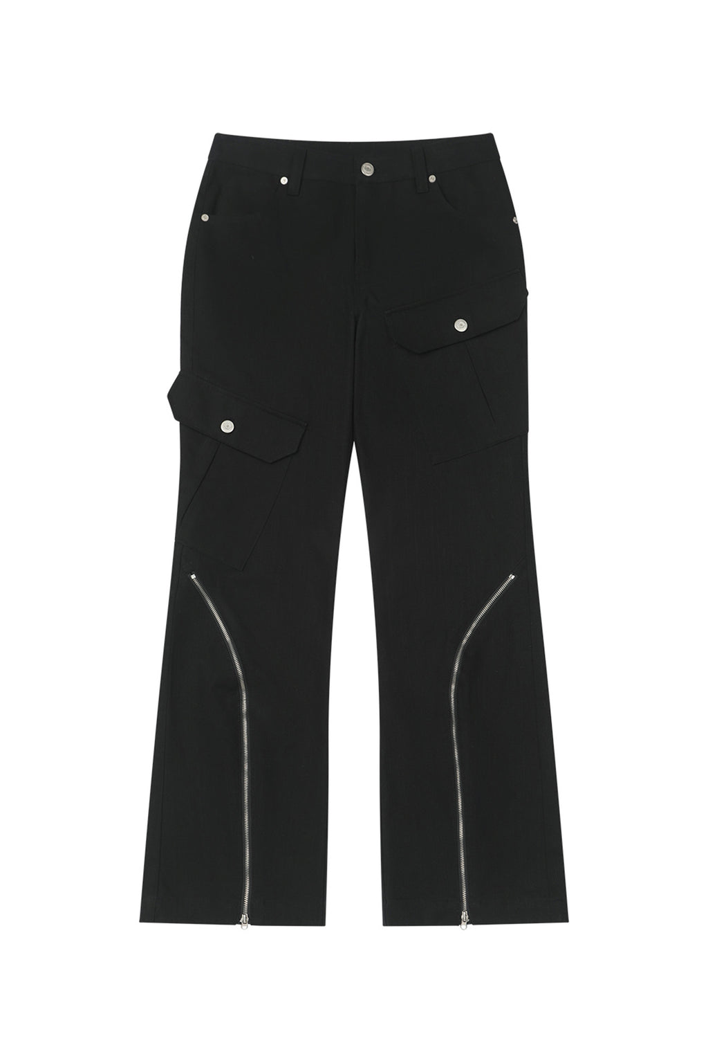 Deinet - Zipper Bootscut Cargo Pants (Black) product image 10 | TRAB K-Fashion Australia