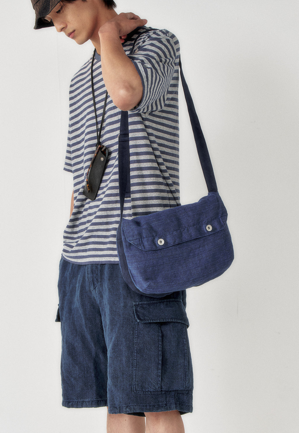 Art if acts - Linen Stripe Pocket Tee (Navy) product image 4 | TRAB K-Fashion Australia