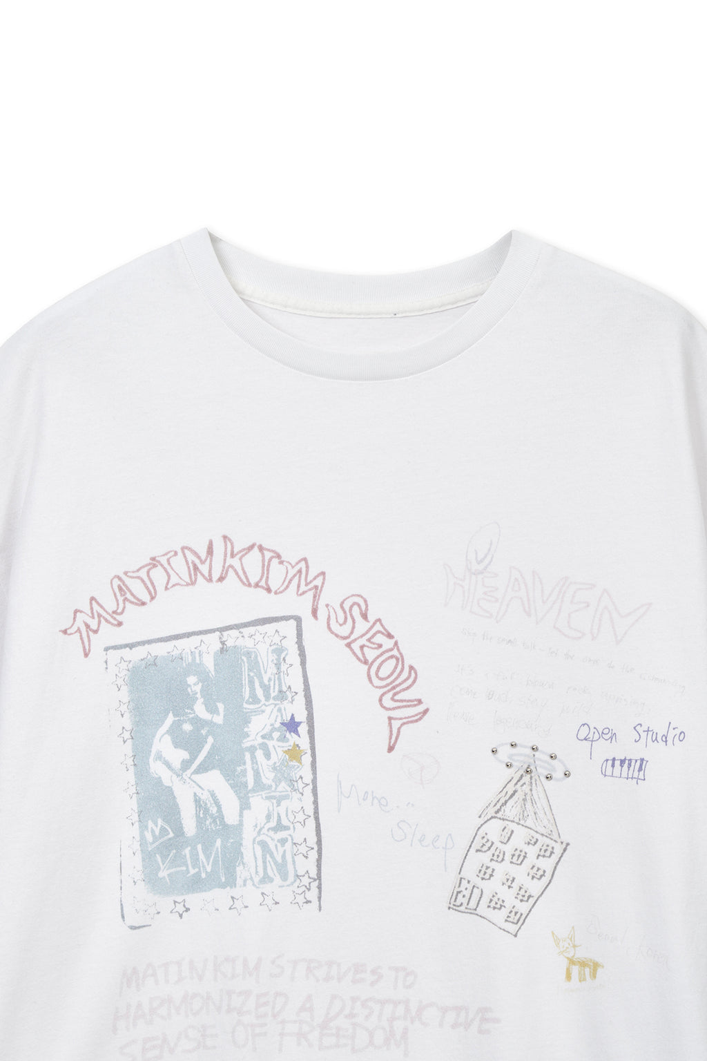 Matin Kim - Graffiti Artwork Top (White) product image 3 | TRAB K-Fashion Australia