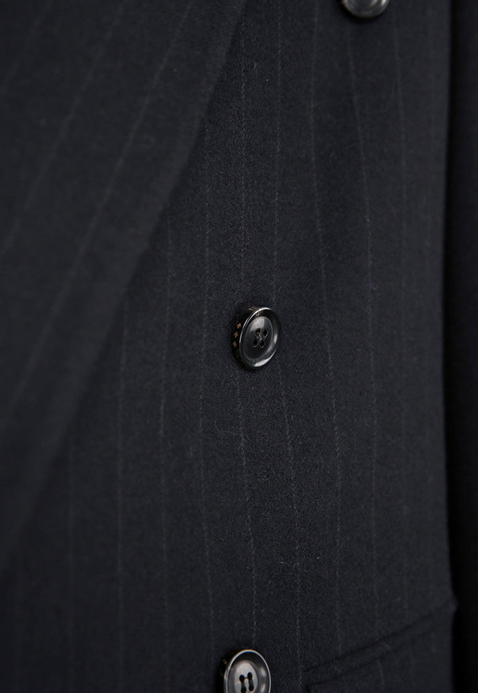 Tonywack - Virgin Wool Oversized Double-Breasted Jacket (Navy Pinstripe) product image 11 | TRAB K-Fashion Australia