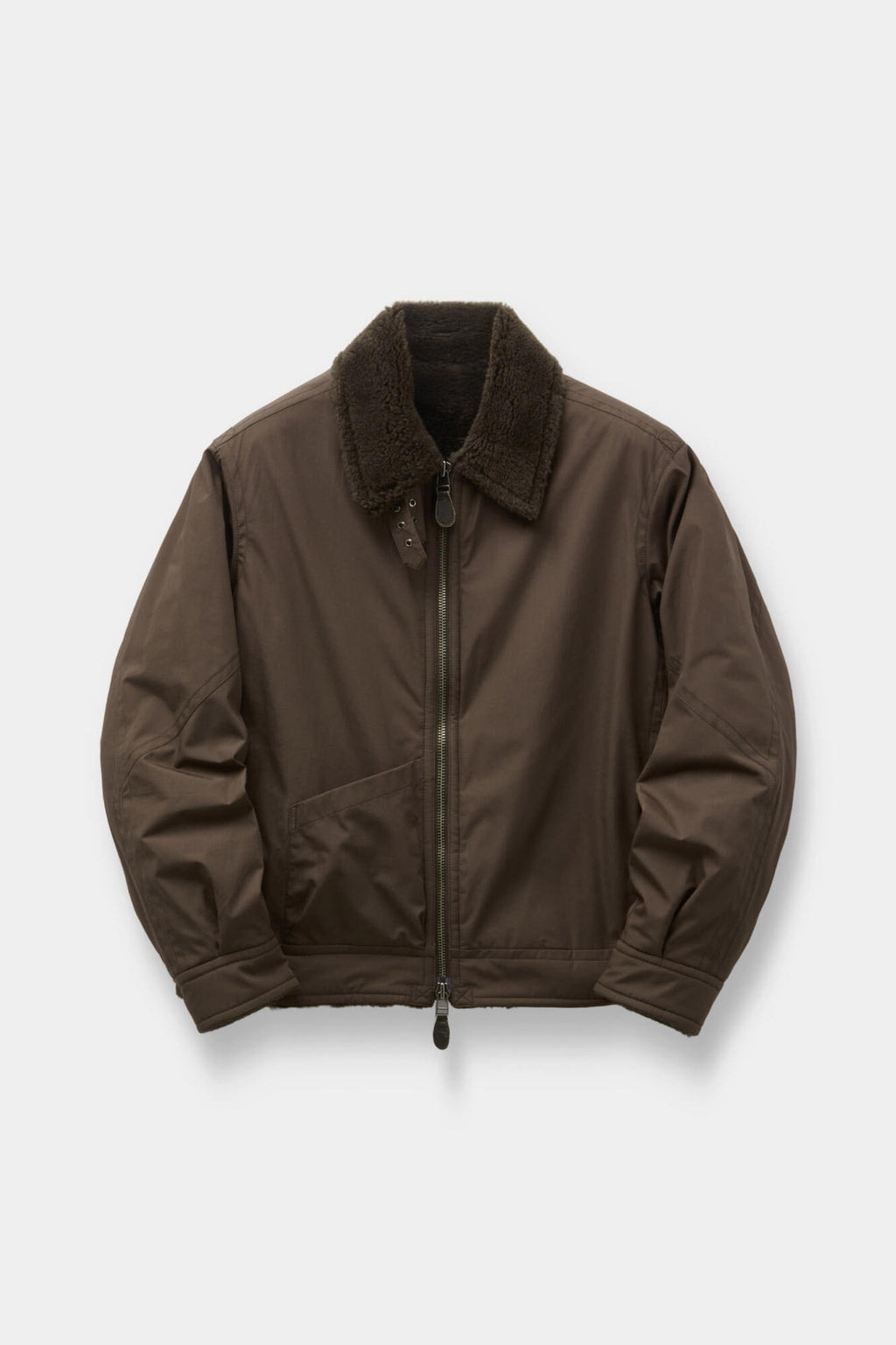 Coor - Fur Lined Cotton B-3 Jacket (Dark Brown) product image 1 | TRAB K-Fashion Australia