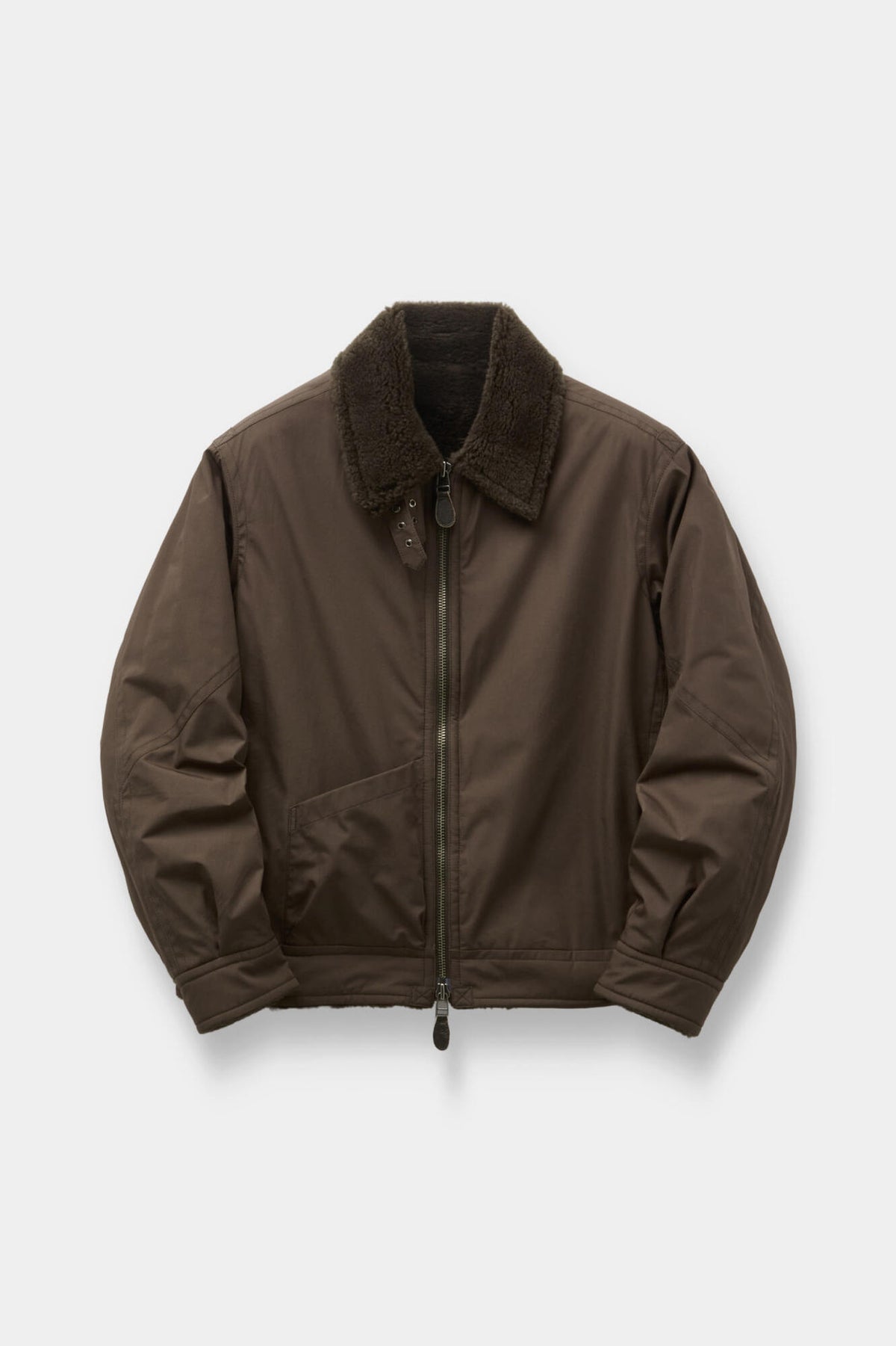 Coor - Fur Lined Cotton B-3 Jacket (Dark Brown) product image 1 | TRAB K-Fashion Australia