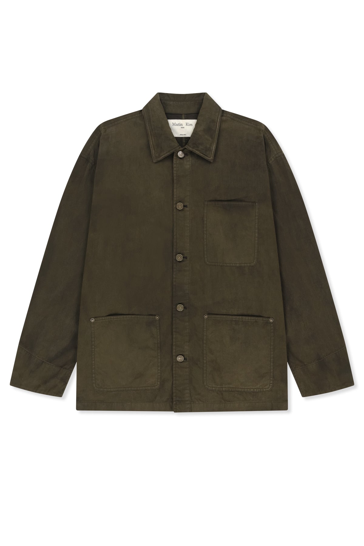 Matin Kim - Vintage Waxed Work Jacket (Khaki) product image 2 | TRAB K-Fashion Australia