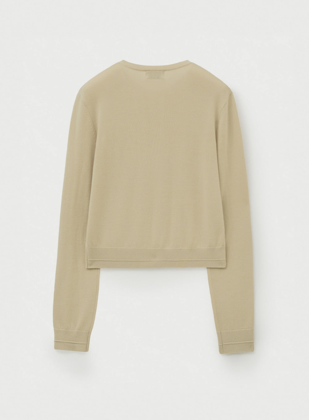 Satur - (W) Loren Basic Crewneck Fine Cardigan (Beige) product image 2 | TRAB K-Fashion Australia