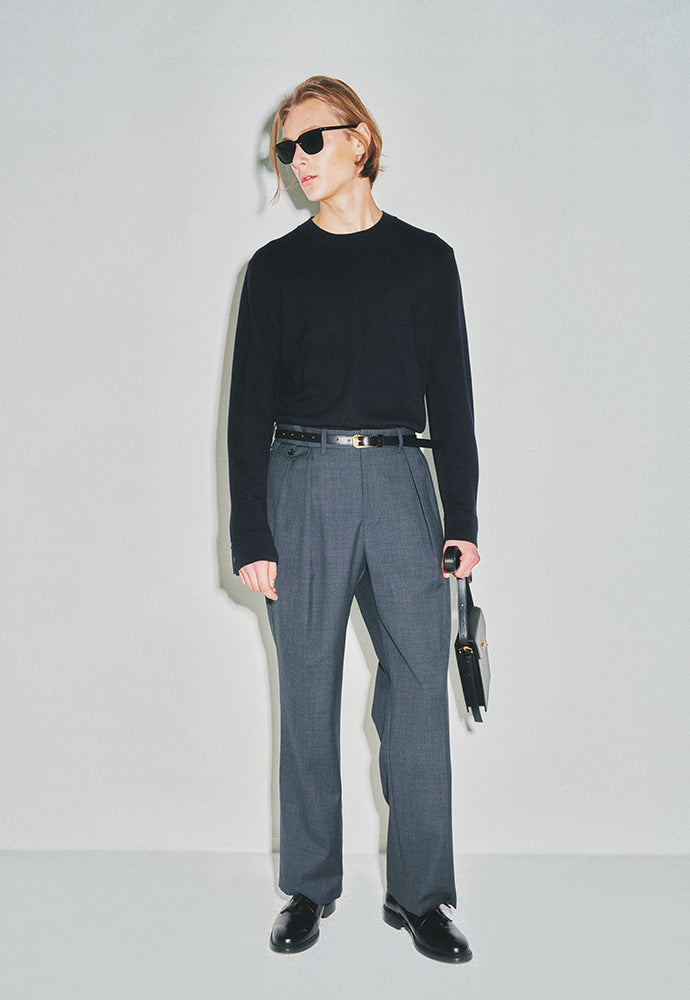 Tonywack - Super Fine Wool Cuffs Button Knit (Dark Navy) product image 4 | TRAB K-Fashion Australia