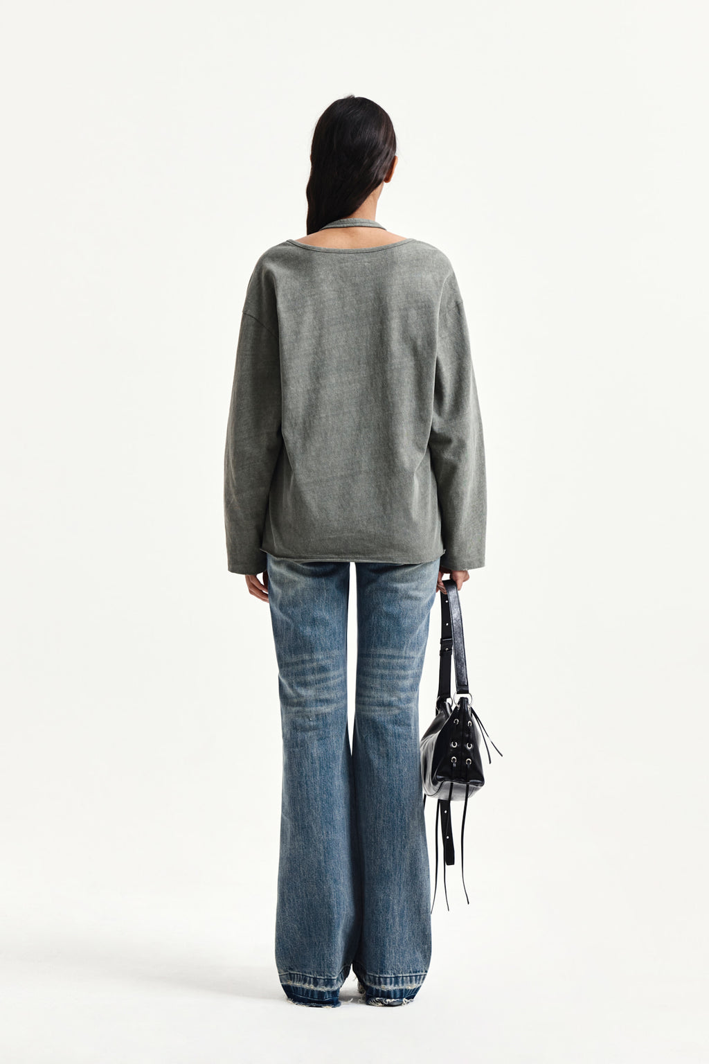 Matin Kim - Vintage Graphic Layered Top (Khaki) product image 7 | TRAB K-Fashion Australia