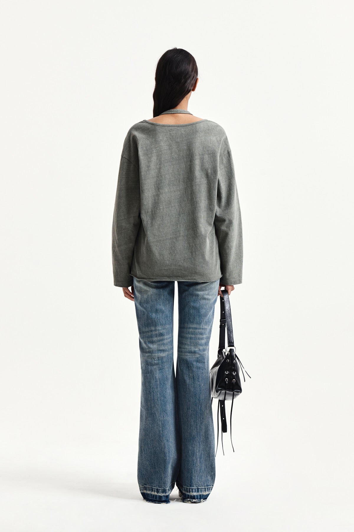Matin Kim - Vintage Graphic Layered Top (Khaki) product image 7 | TRAB K-Fashion Australia