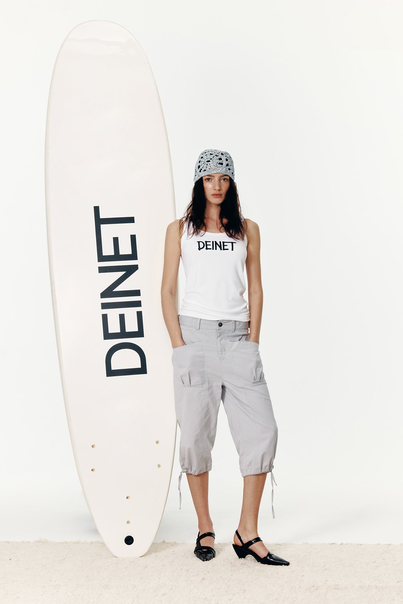 Deinet - Two Buckle Half Pants (Light Grey) product image 1 | TRAB K-Fashion Australia
