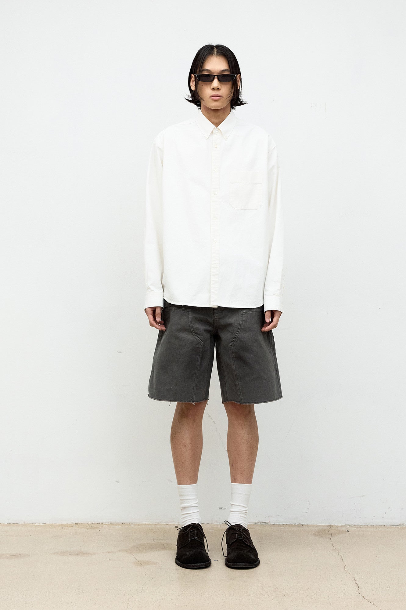 Coor - Over Dyed Bermuda Double Knee Pants (Washed Khaki) product image 2 | TRAB K-Fashion Australia