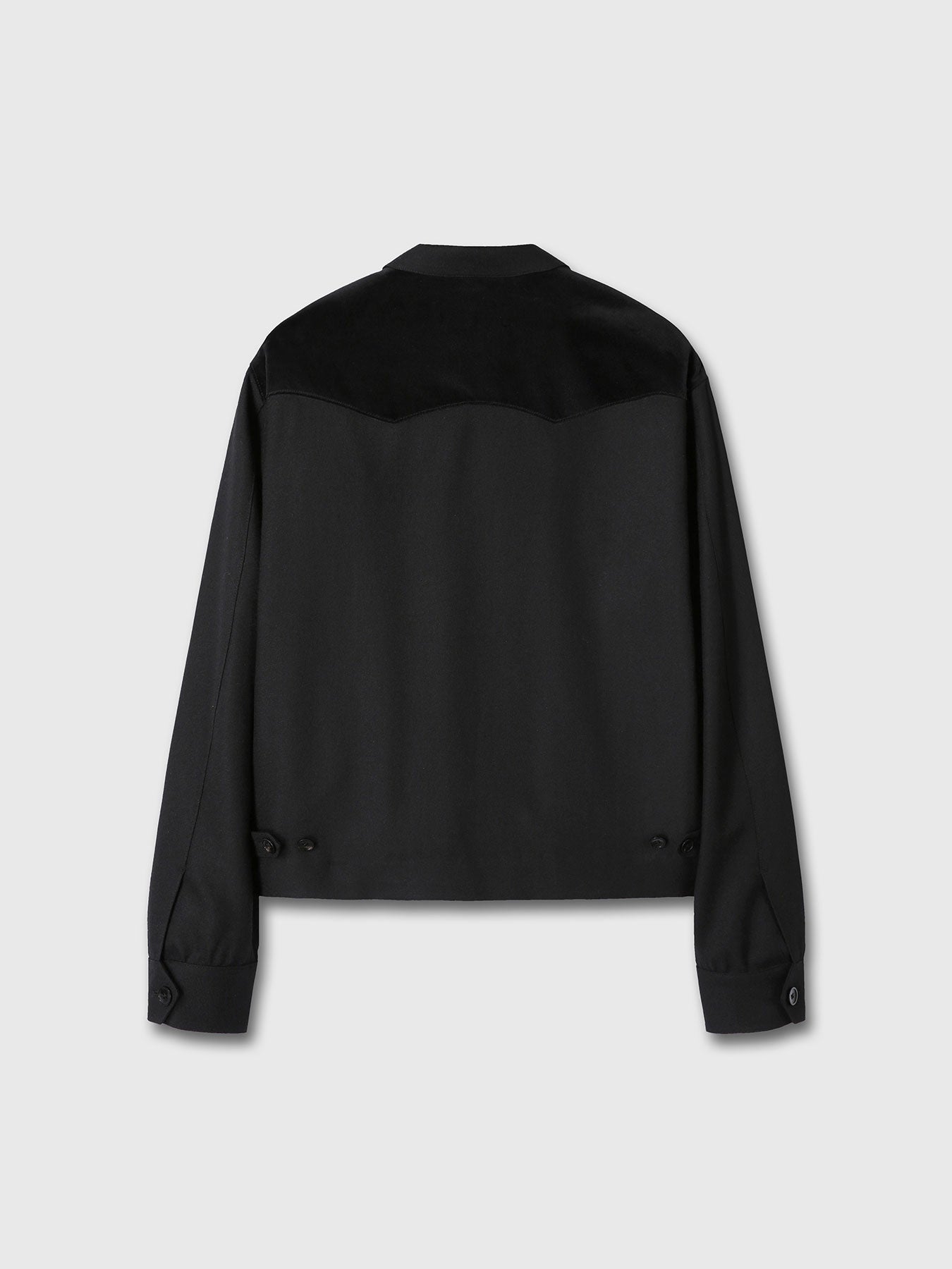 Tonywack - Wool Velvet Trimmed Blouson Jacket (Black) product image 12 | TRAB K-Fashion Australia