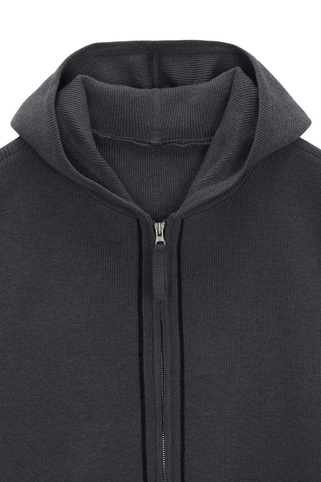 Matin Kim - Hoody Logo Knit Vest (Charcoal) product image 3 | TRAB K-Fashion Australia
