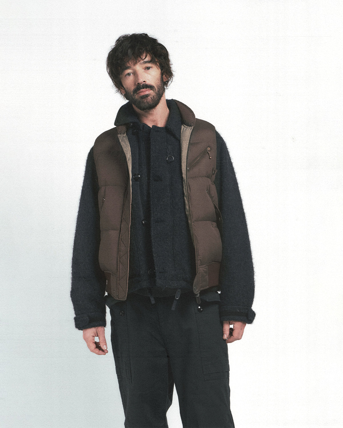 Eastlogue - Ma-1 Down Vest (Brown) product image 3 | TRAB K-Fashion Australia