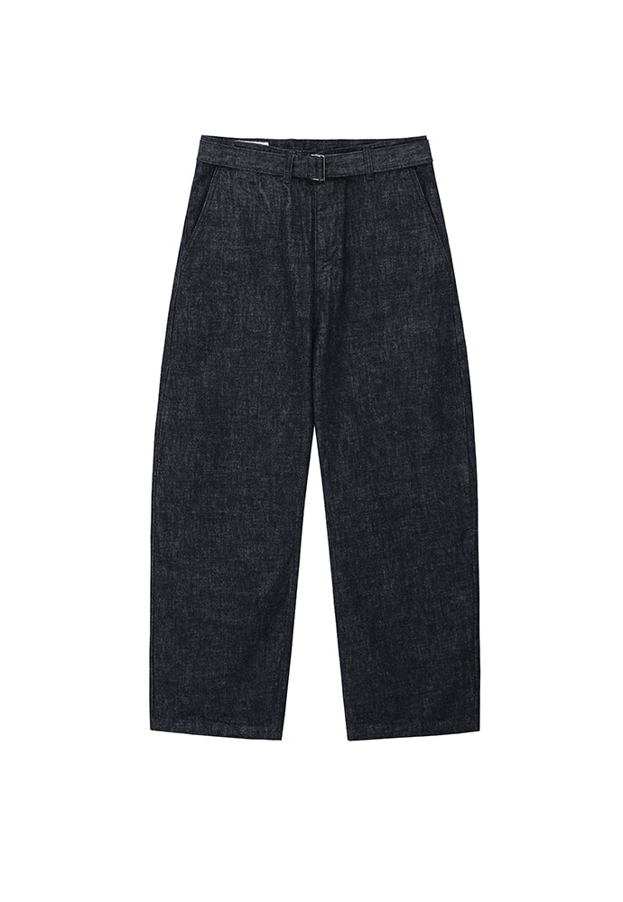 Art if acts - Belted Wide Denim Pants (Indigo) product image 7 | TRAB K-Fashion Australia