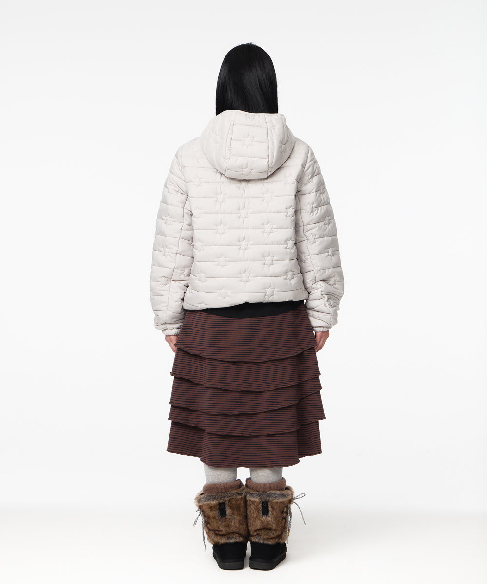 Coyseio - Fluffy Light Padded Jacket (Light Beige) product image 11 | TRAB K-Fashion Australia