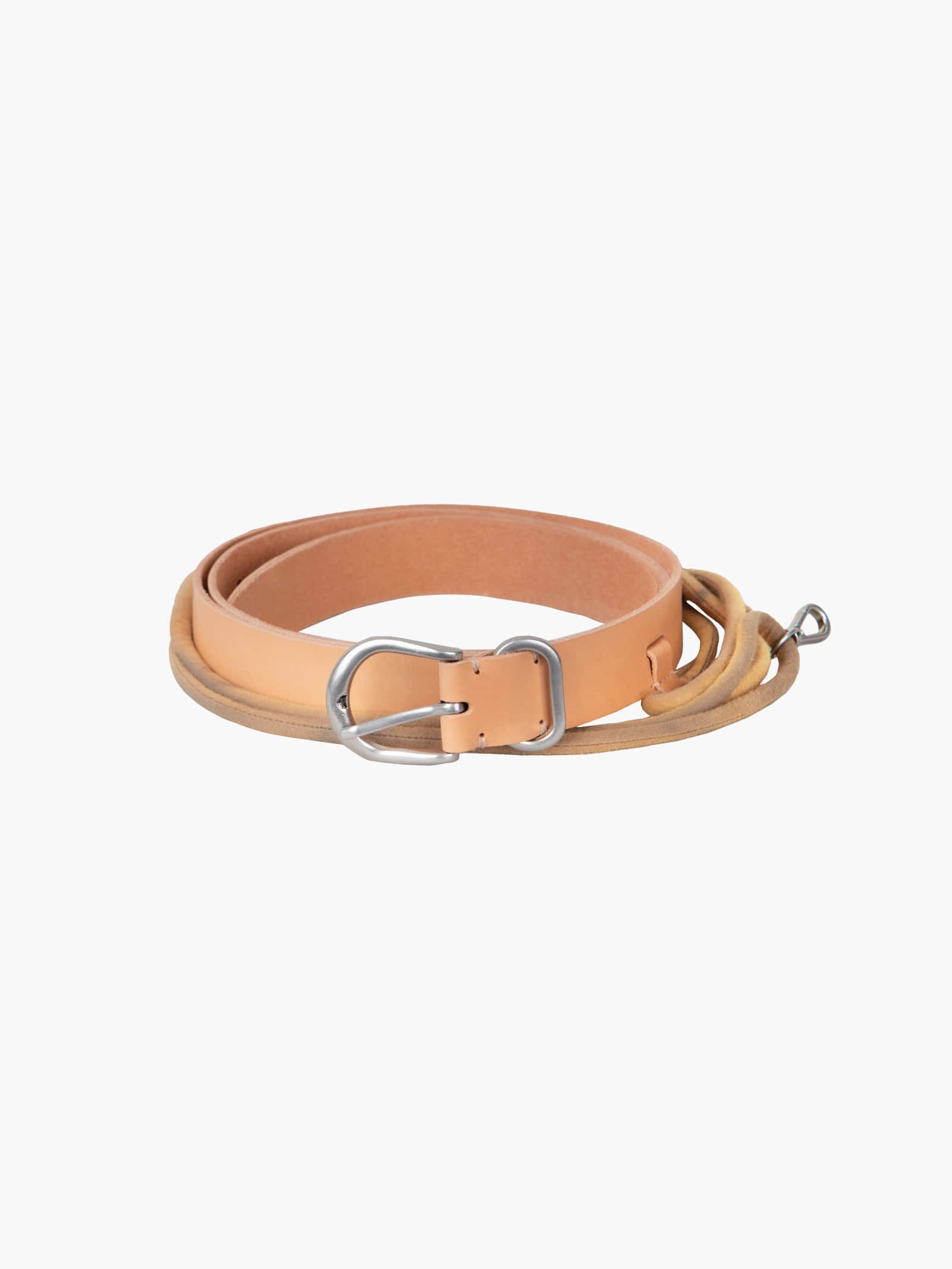 Jiyong Kim - Sun-Bleached String Detailed Leather Belt (Tan) product image 5 | TRAB K-Fashion Australia