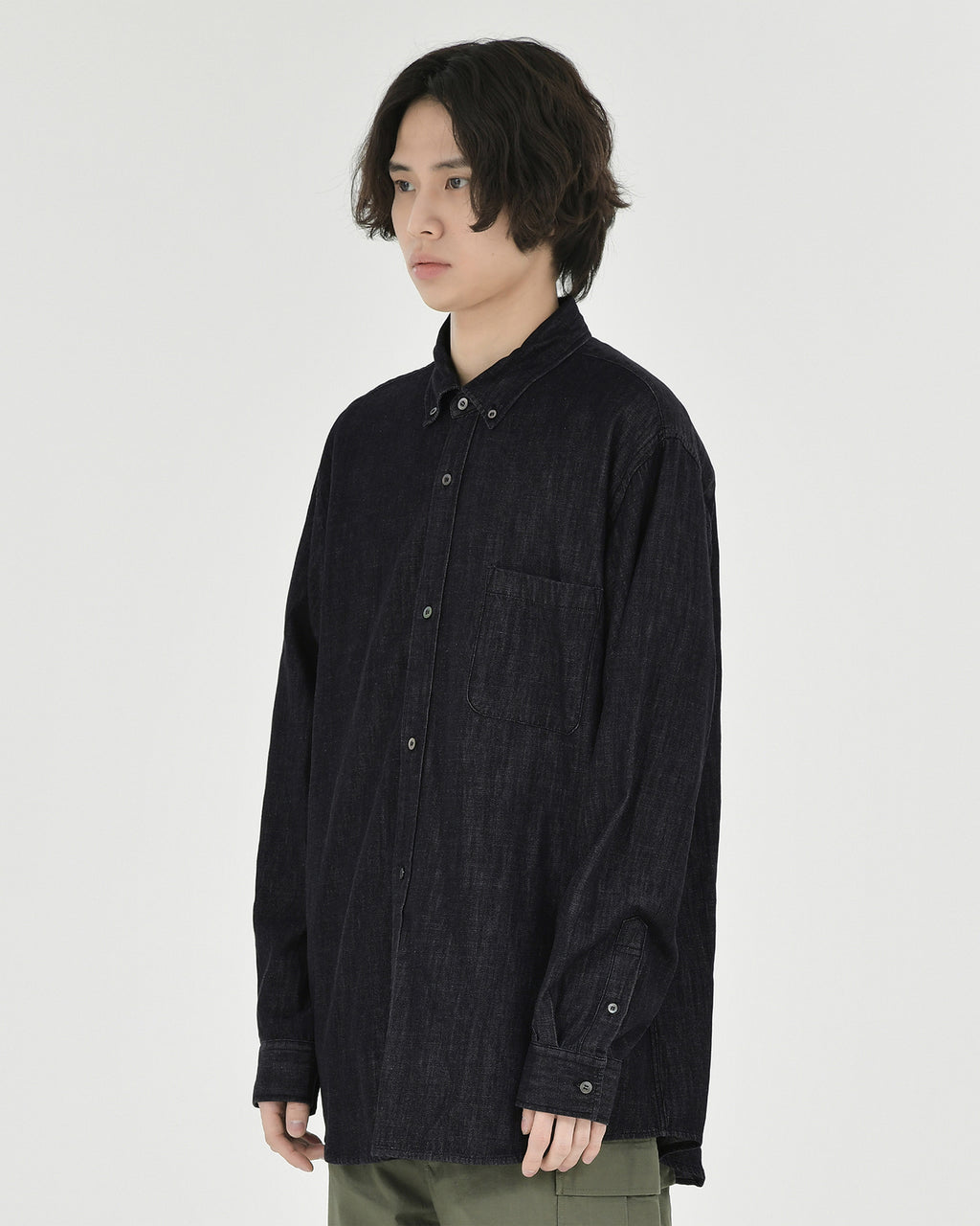 Brownyard - Button Down Denim Shirt (Black) product image 4 | TRAB K-Fashion Australia