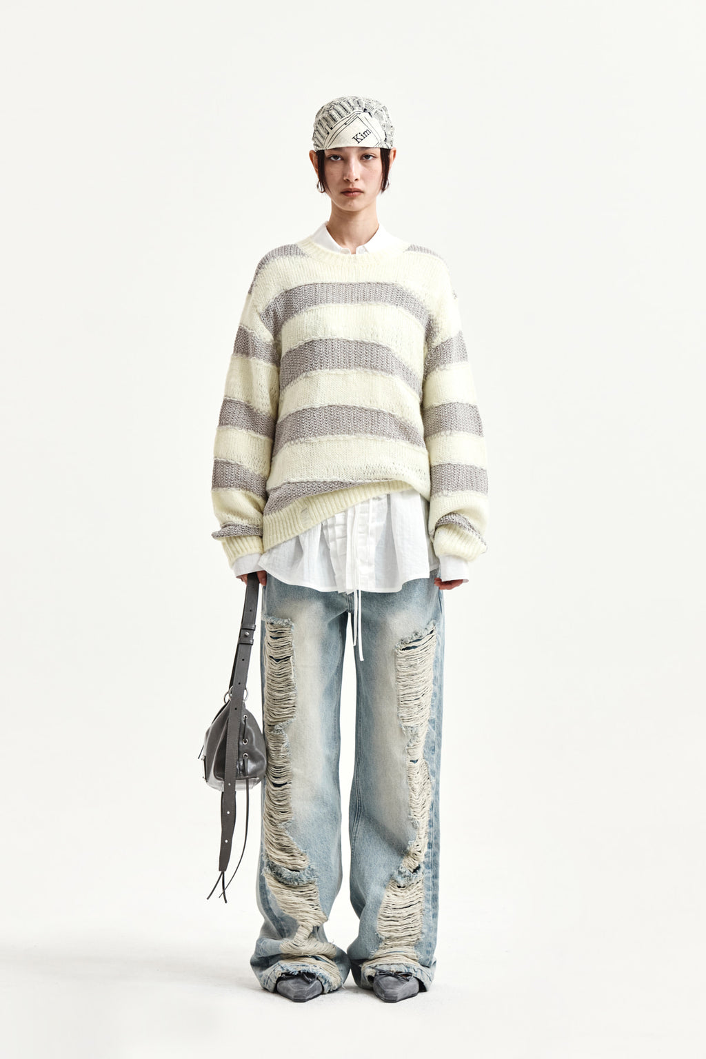 Matin Kim - Heavy Destroyed Denim Pants (Light Blue) product image 11 | TRAB K-Fashion Australia
