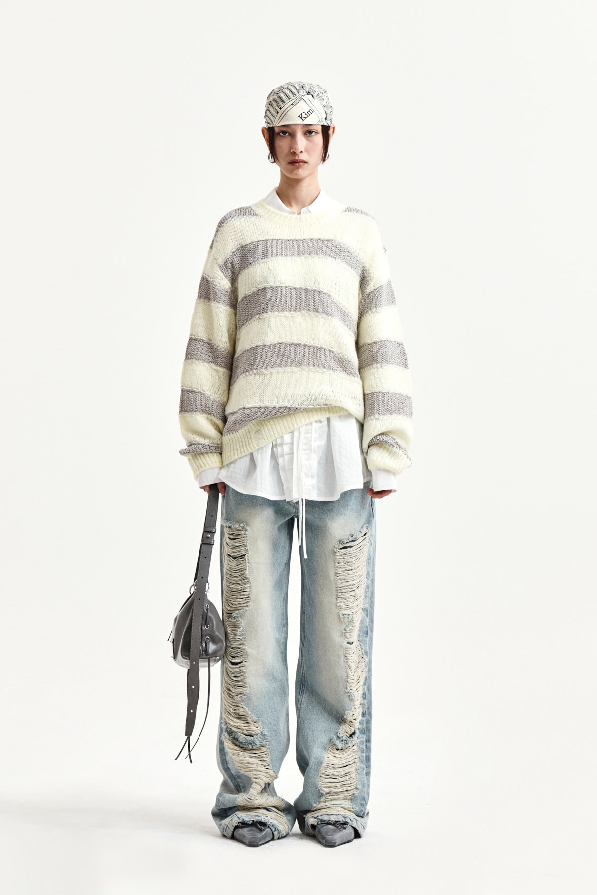 Matin Kim - Heavy Destroyed Denim Pants (Light Blue) product image 11 | TRAB K-Fashion Australia