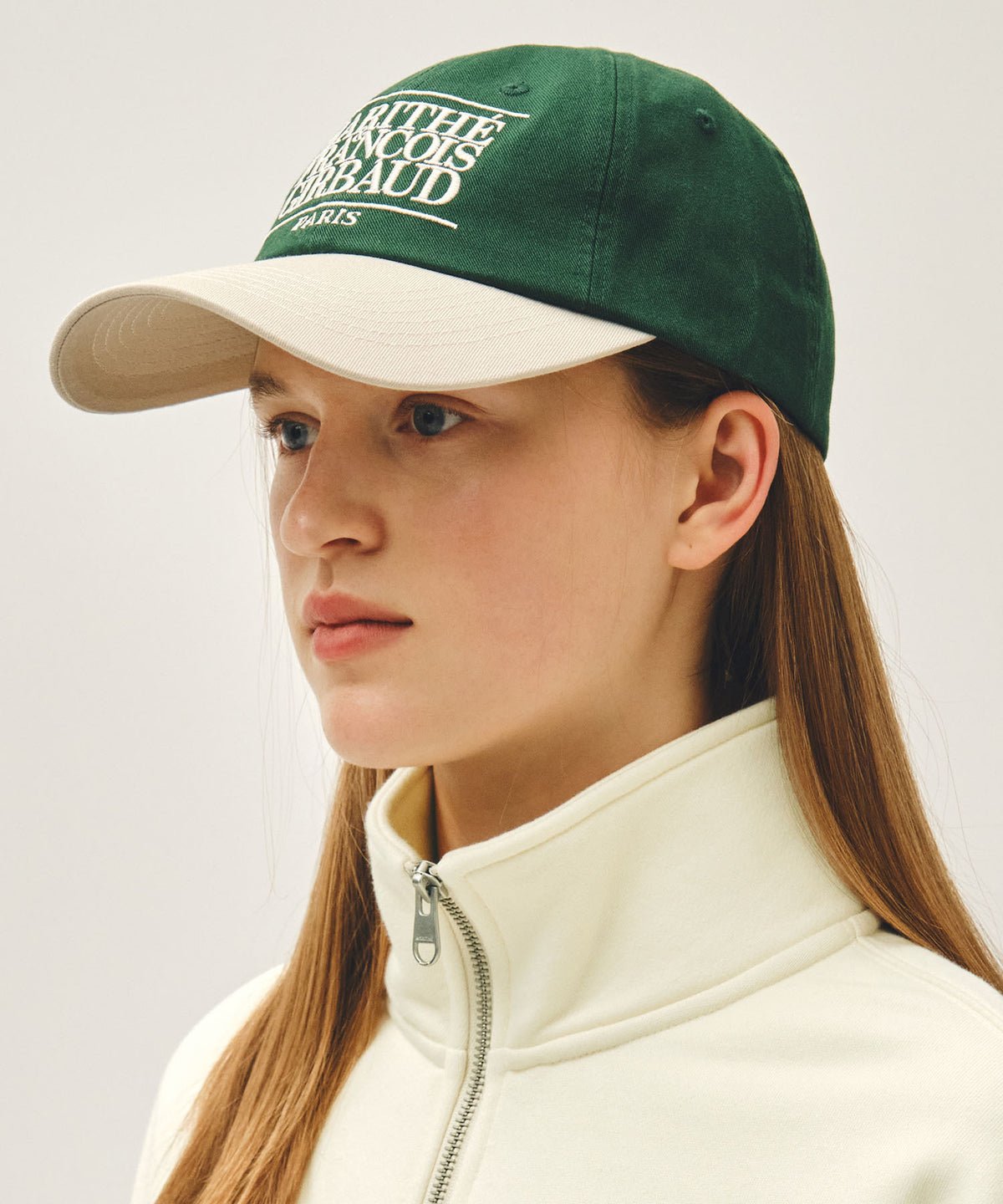 Marithe & Francois Girbaud - Classic Logo 6panel Color Block Cap (Beige) product image 6 | TRAB K-Fashion Australia
