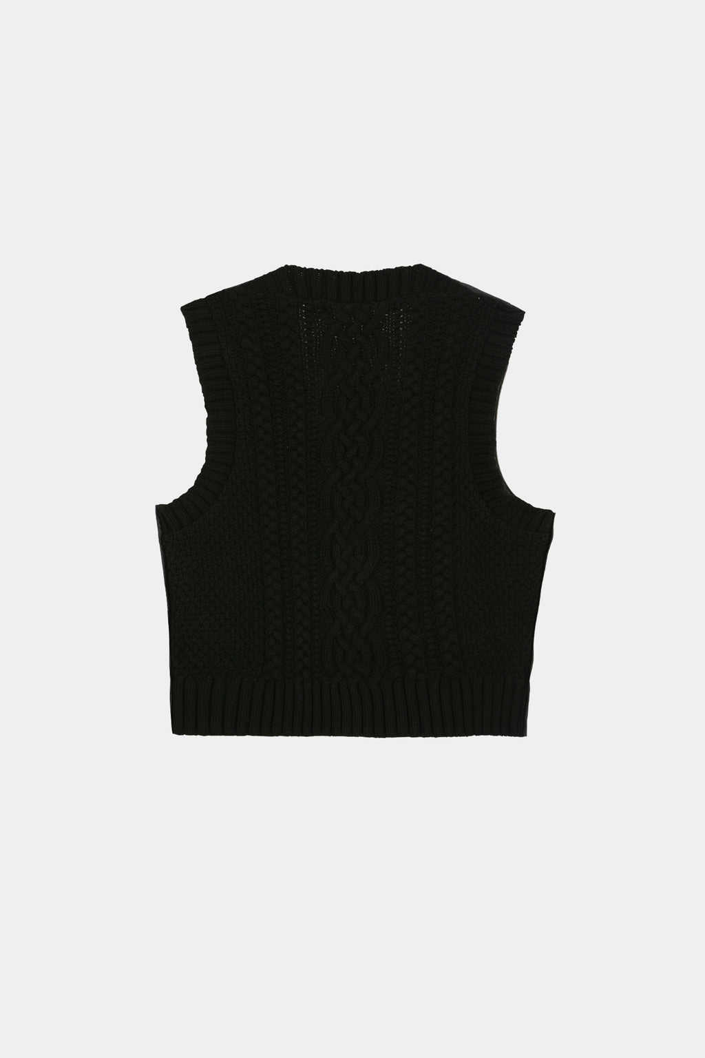 Andersson Bell - Back Knit Patchwork Leather Vest (Brown) product image 12 | TRAB K-Fashion Australia