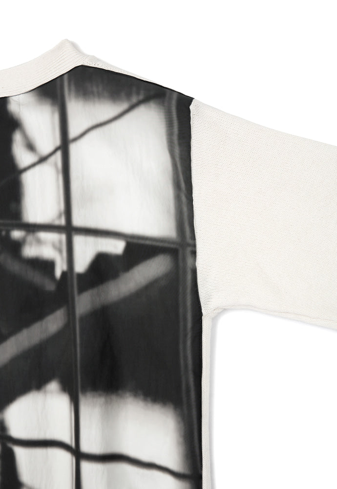 Tonywack - Reflection Patchwork Cardigan (Ecru) product image 2 | TRAB K-Fashion Australia