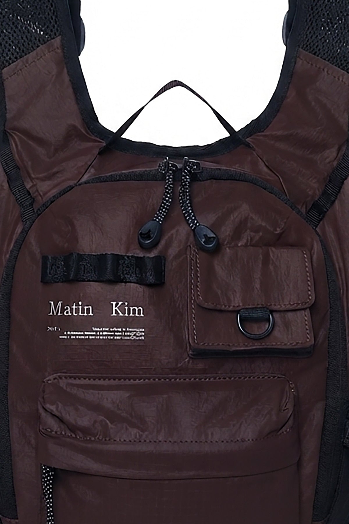 Matin Kim - Multi-pocket Lite Mini Backpack (Dark Brown) product image 3 | TRAB K-Fashion Australia