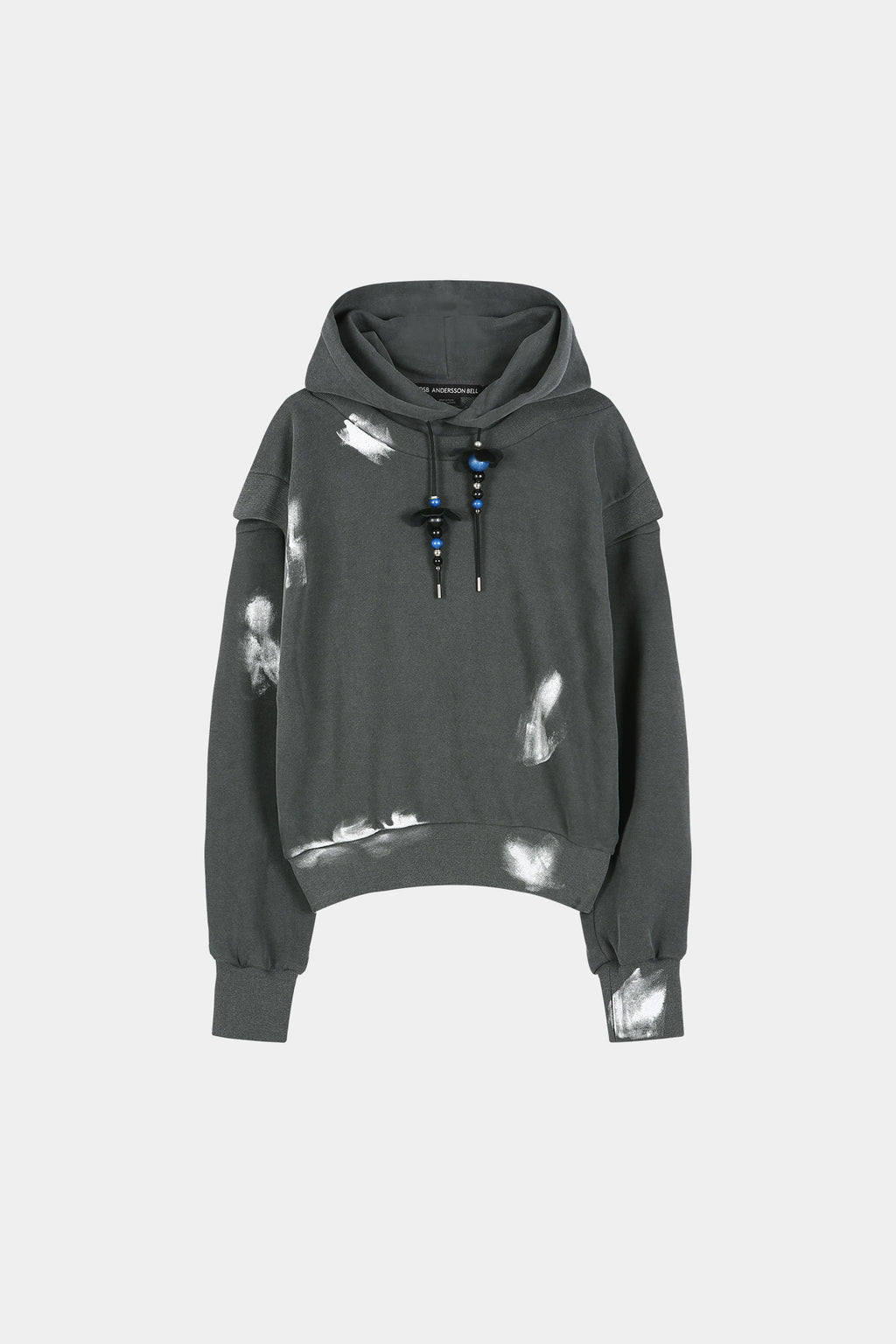 Andersson Bell - Metallic Painted Layered Hoodie (Charcoal) product image 11 | TRAB K-Fashion Australia