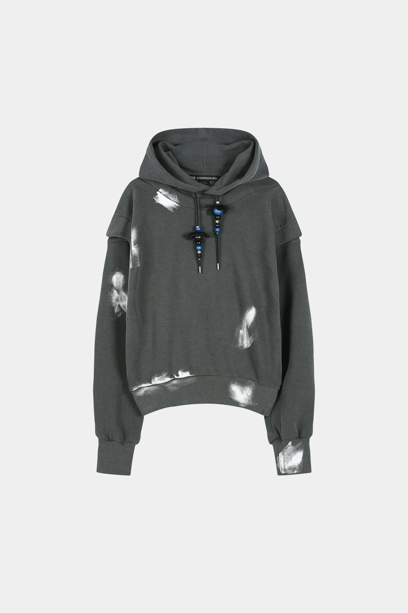 Andersson Bell - Metallic Painted Layered Hoodie (Charcoal) product image 11 | TRAB K-Fashion Australia
